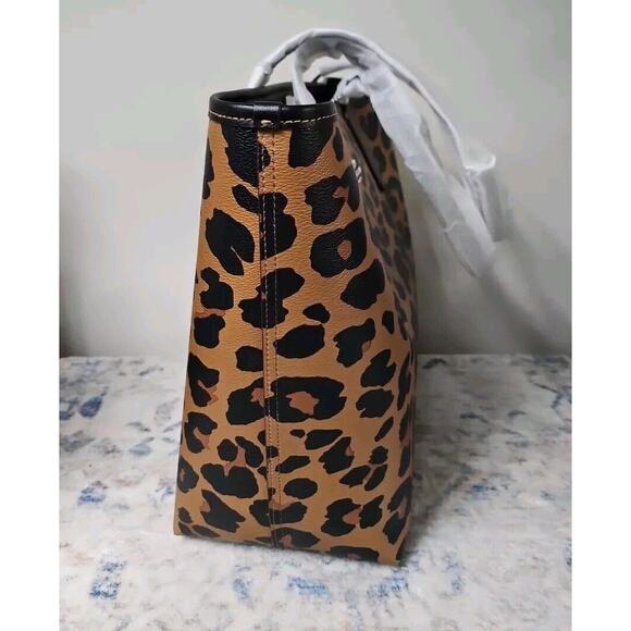 Coach Signature City Tote Animal Jungle Leopard Print Brown Interior MSRP $428 - Picture 5 of 11
